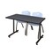 Kobe Rectangle Tables > Training Tables > Kobe Training Table & Chair Sets, 48 W, 24 L, 29 H, Grey MKTRCT4824GY47GY - alternate 1
